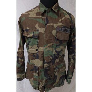 U.S. Navy Beachmaster Unit Two Small Reg Cold Weather Woodland Camo Field Jacket